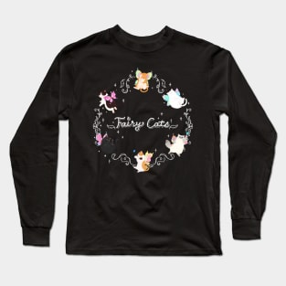 Circle of Fairy Cats Long Sleeve T-Shirt